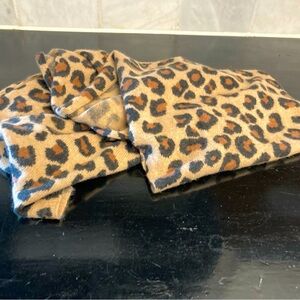 Christian Siriano cashmere leopard scarf